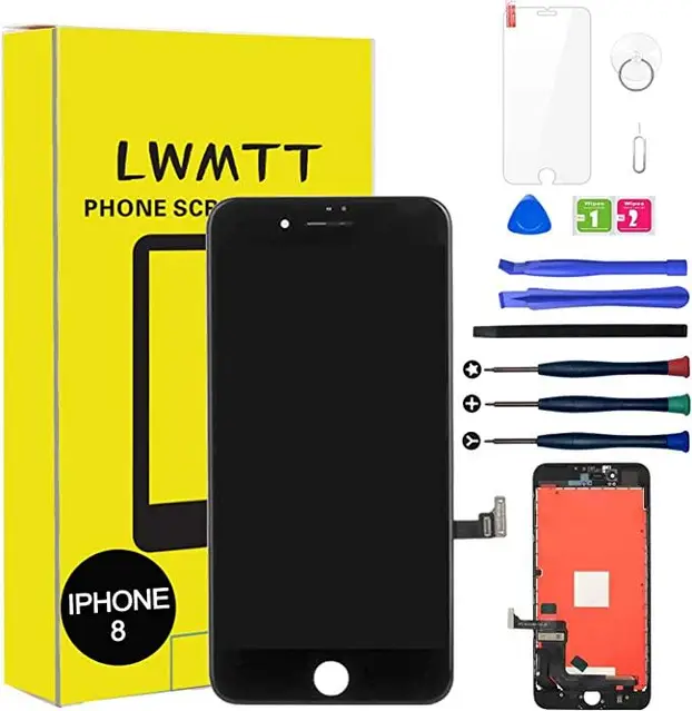 ال‌سی‌دی و تاچ آیفون 7 و 8 LWMTT مشکی به همراه مجموعه کامل ابزار تعویض